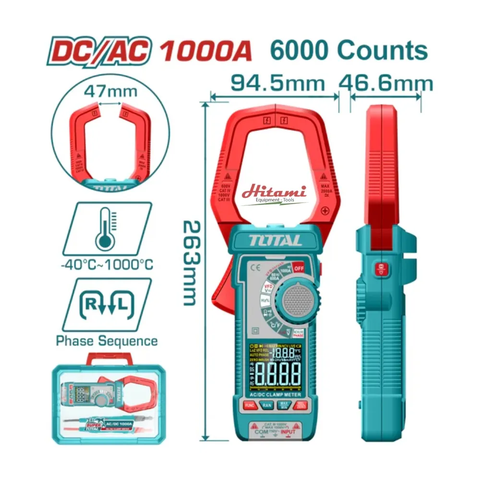 Kềm đo AC kỹ thuật số-TOTAL-TMT7610002