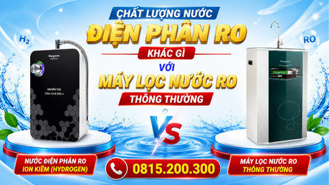 Chất lượng nước điện phân RO khác gì với máy lọc nước RO thông thường
