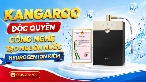 KANGAROO ĐỘC QUYỀN CÔNG NGHỆ TẠO NGUỒN NƯỚC HYDROGEN ION KIỀM