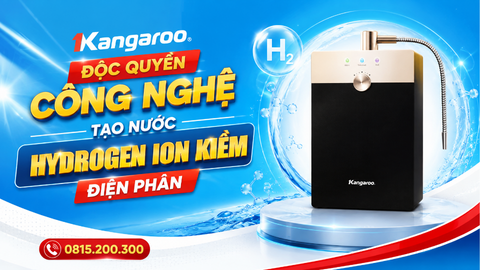 Kangaroo độc quyền công nghệ tạo nước Hydrogen ion kiềm điện phân