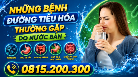 Những bệnh đường tiêu hóa thường gặp do nước bẩn