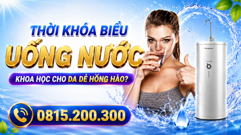 Thời khóa biểu UỐNG NƯỚC khoa học cho da dẻ hồng hào?