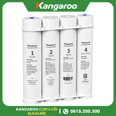 Bộ 4 Lõi Lọc Chức Năng Alkaline Kangaroo