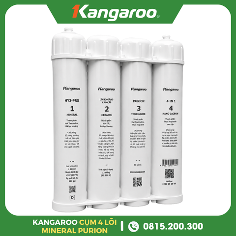 Cụm 4 Lõi Lọc Mineral Purion Kangaroo Cao Cấp