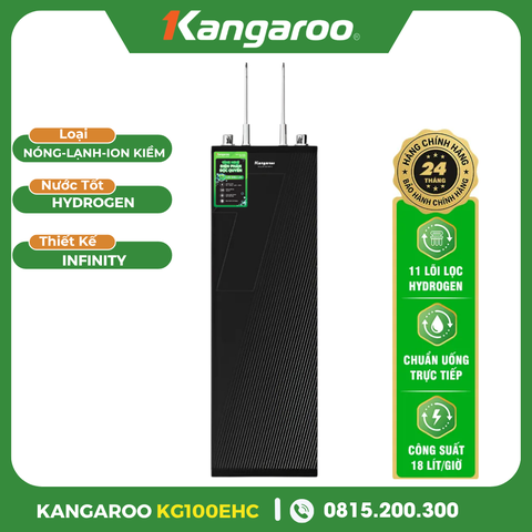Máy Lọc Nước Nóng Lạnh Kangaroo Hydrogen Ion Kiềm KG100EHC, Block