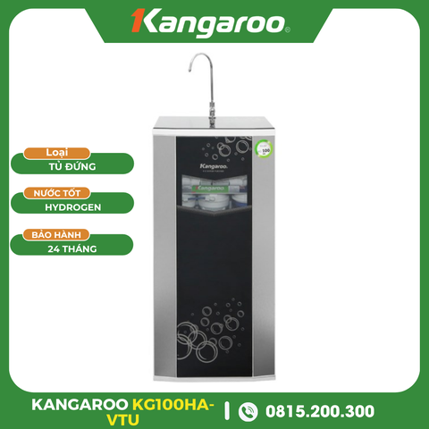 Máy Lọc Nước Kangaroo Hydrogen KG100HA Vỏ VTU Đen