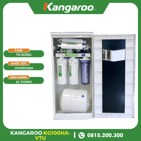 Máy Lọc Nước Kangaroo Hydrogen KG100HA Vỏ VTU Đen