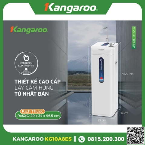Máy Lọc Nước Nóng Lạnh Kangaroo Hydrogen Ion Kiềm KG10A8ES