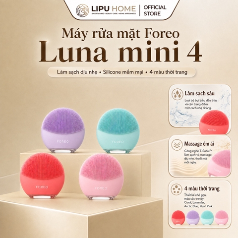 Máy rửa mặt Foreo Luna Mini 4 - Chính hãng Bảo hành 24 Tháng Kích App