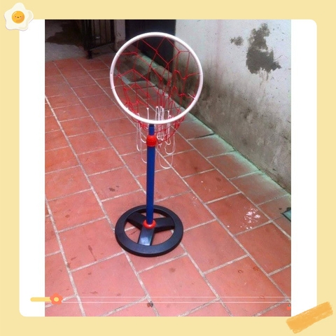 Cột ném bóng 2 tác dụng có tăng giẩm chiều cao dùng cho mầm non