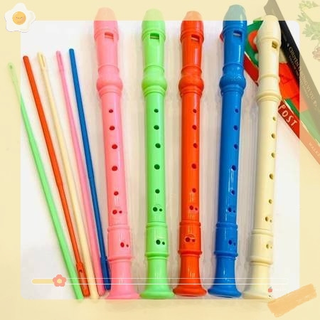 Sáo học nhạc học sinh,sáo dọc Recorder 8 lỗ DHS rẻ,đẹp kèm que vệ sinh,túi đựng ( hàng loại 1)