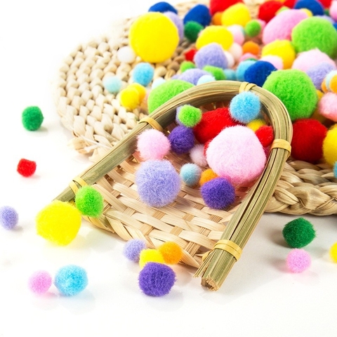 Hạt pom pom làm thủ công Hanmade - Steam trang trí mầm non