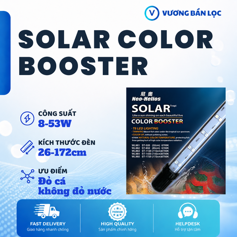 Đèn Ống Solar Color Booster - Đỏ Cá Không Đỏ Nước