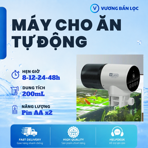 Máy Cho Cá Ăn Tự Động Yee 🐟 Tùy Chỉnh Cài Đặt Hẹn Giờ Sử Dụng Pin AA - Máy Cho Cá Ăn🐟