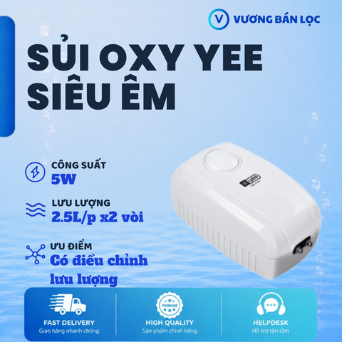 Máy Sủi Oxy YEE Siêu Êm - 1 Vòi, 2 Vòi sủi Oxy siêu mạnh YKK-8800 | YKK-8003