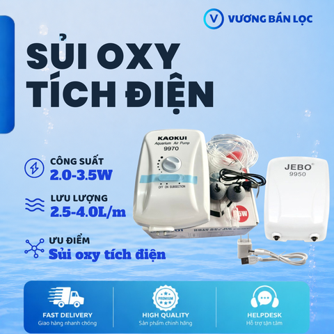Máy Sủi Oxy Tích Điện 9950 9970