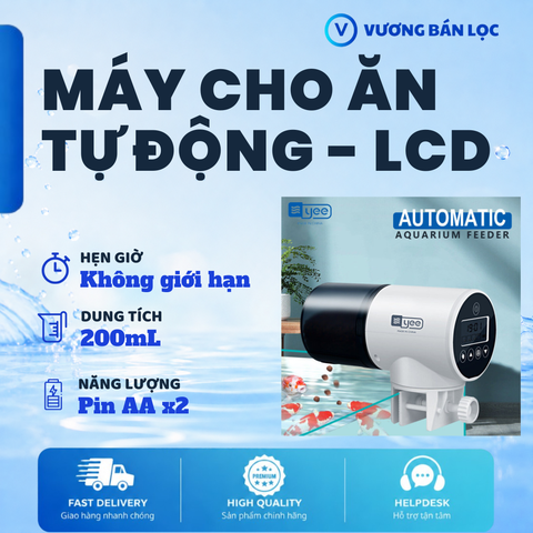 Máy Cho Cá Ăn Tự Động Yee - Có màn hình LCD