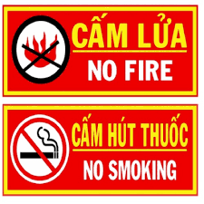 Bộ bảng cấm lửa, cấm hú thuốc