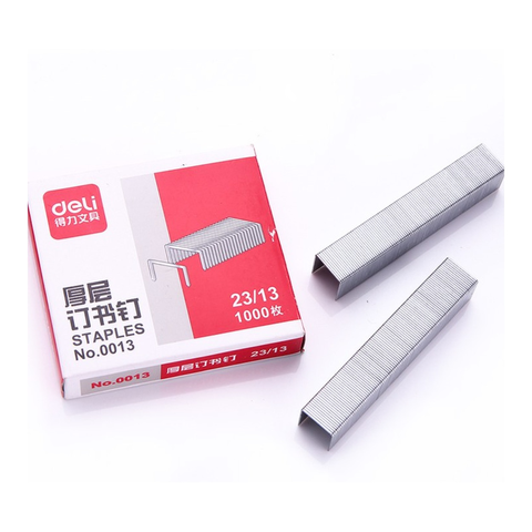 0013_Ghim Dập Giấy 23/13 Màu Bạc (10 hộp * 100 hộp)