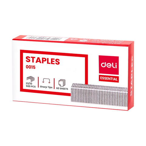 0015_Ghim Dập Giấy 23/10 Màu Bạc (10 hộp * 100 hộp)