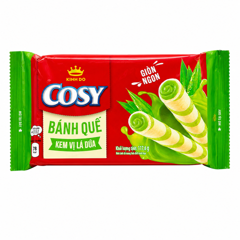 Bánh Quế Cosy Vị Kem Dứa (117.6G * 24 Gói)