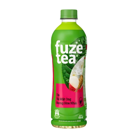 Đồ Uống Fuze Tea Trà Vải Mật Ong Hương Hoa Nhài (450Ml *24 Chai)
