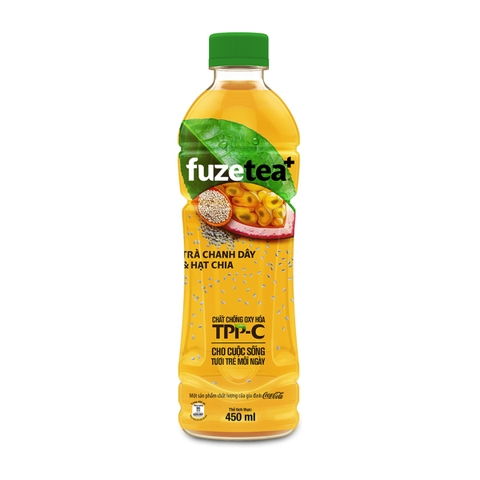 Đồ Uống Fuze Tea Trà Chanh Dây Và Hạt Chia(450Ml *24 Chai)