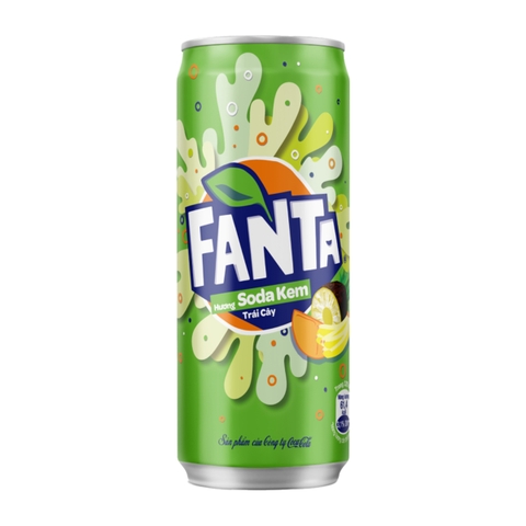 Đồ Uống Fanta Hương Soda Kem Trái Cây (320Ml*24 Lon)