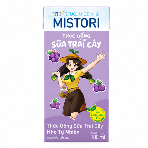 Sữa Trái Cây Nho Mistori (180ML*48 hộp)