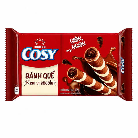 Bánh Quế Cosy Vị Kem Socola (117.6G * 24 Gói)