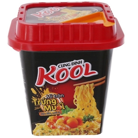 Mì Trộn Cung Đình Kool Tôm Trứng Muối (105G*12 Thố)