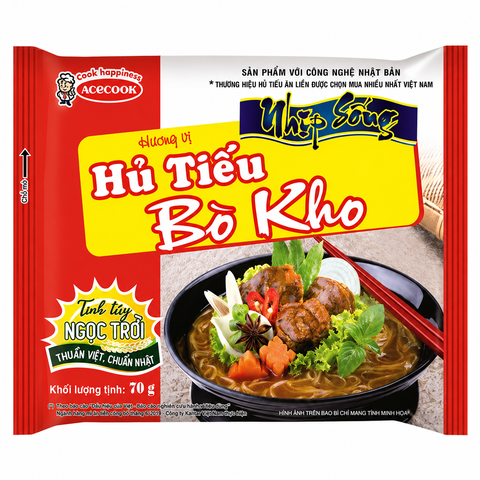 Hủ Tiếu Nhịp Sống Hương Vị Bò Kho (75G *32 Gói)