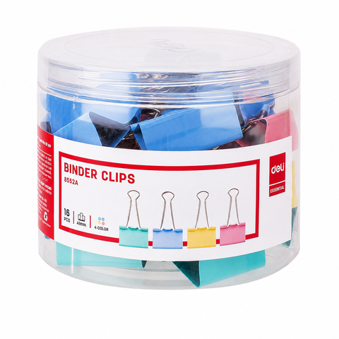 8552A_Kẹp Bướm 241mm Nhiều Màu (16 cái * 72 lọ)