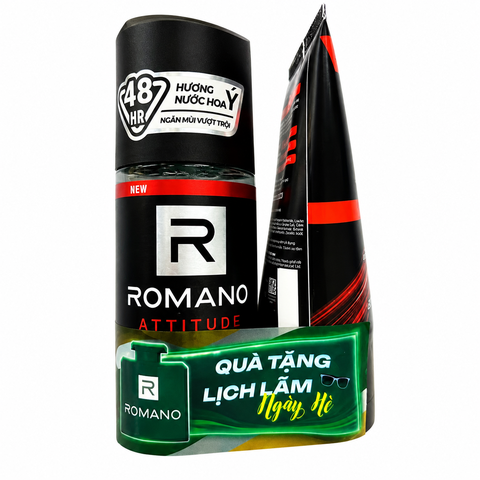 Romano Lăn Khử Mùi Attitude + 25G Sữa Rửa Mặt (50ML * 24 Bộ)