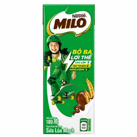 Sữa Lúa Mạch Nestlé Milo (180ML * 48 Hộp)