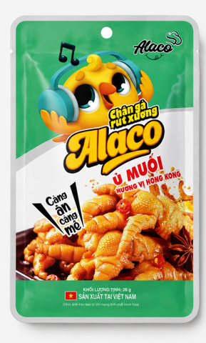 Chân Gà Alaco Rút Xương Ủ Muối Vị Hong Kong 26g