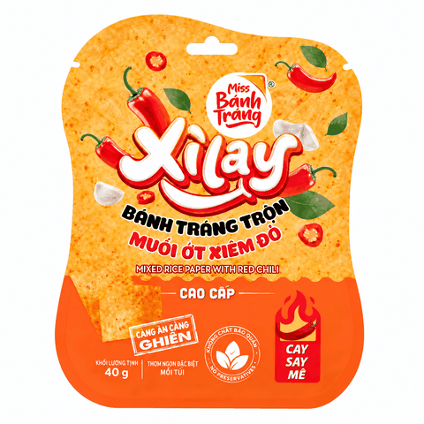 Bánh Tráng Trộn Miss Xì Lay Vị Muối Ớt Xiêm Đỏ 40g
