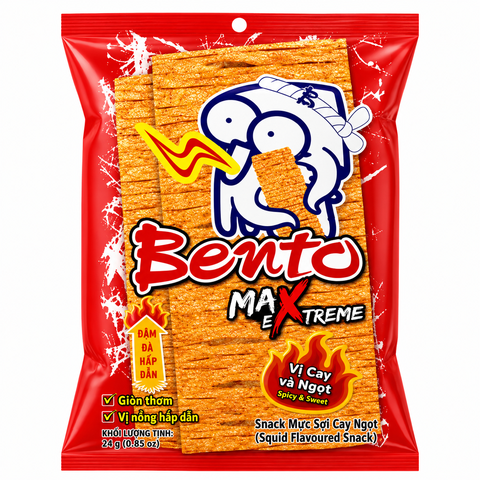 Snack Hải Sản Cay Ngọt Bento (Đỏ) (18G *12+1 Gói)