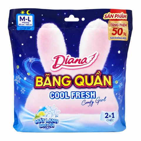 Băng Vệ Sinh Diana Băng Quần Comfy.G Cool.F Size M-L (2 Miếng * 48 Gói)