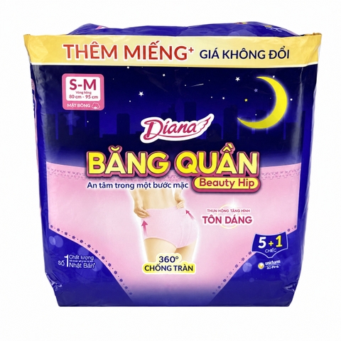 Băng Vệ Sinh Diana Băng Quần Size S-M (5 Miếng * 48 Gói)