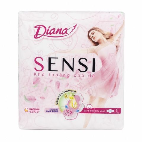 Băng Vệ Sinh Diana Sensi Siêu Mỏng Cánh (8 Miếng * 48 Gói)