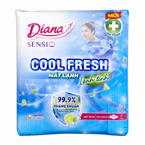 Băng Vệ Sinh Sofy Cool Fresh Siêu Mỏng Cánh 23Cm (8 Miếng * 48 Gói)
