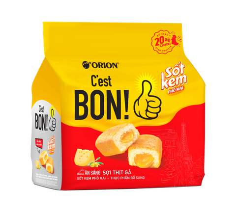 Bánh Ăn Sáng C'Est Bon Sợi Thịt Gà Sốt Kem Phô Mai (101,5G* 20 Gói)