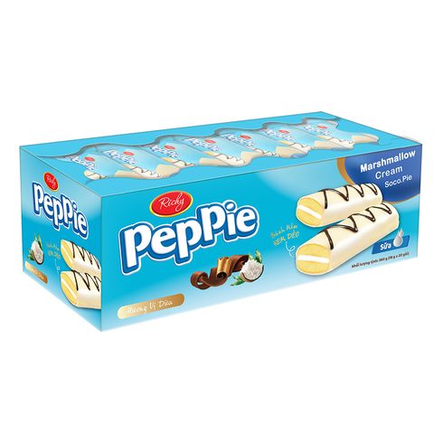 Bánh Bông Lan Peppie Vị Sữa Dừa (360G*12 Khay)
