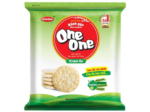 Bánh Gạo One One Canxi Vị Ngọt Dịu (150G *20 gói)