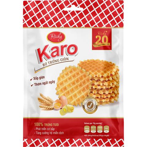 Bánh Karo Trứng Giòn (270G*18 Túi )