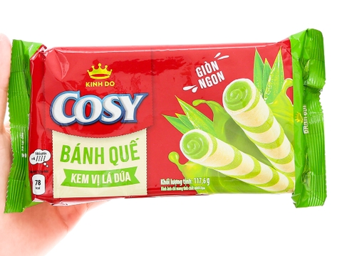 Bánh Quế Cosy Vị Kem Dứa (117.6G * 24 Gói)