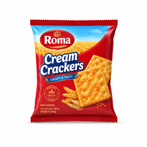 Bánh Roma Cream Crackers (107G * 20 Gói)