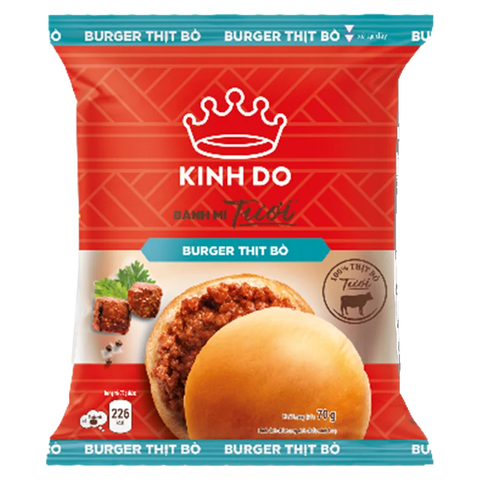 Bánh Tươi Burger Bò (70G * 50 Gói)