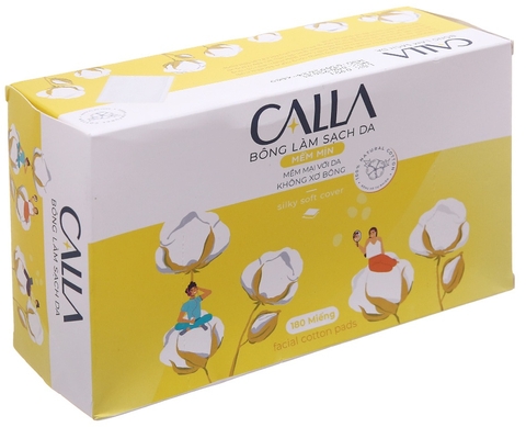 Bông Làm Sạch Da Calla Gân Mịn (180 Miếng*50 hộp)